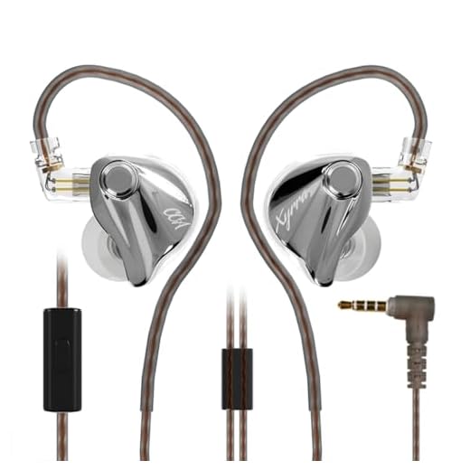 CCA Xyrra Hybrid In-Ear Monitor Wired IEM with Mic, 10mm Dynamic + 30118 BA Dual Drivers, Polymer Composite Diaphragm, Zinc Alloy & Resin Shell, OFC Detachable Cable with 3.5mm Termination Plug
