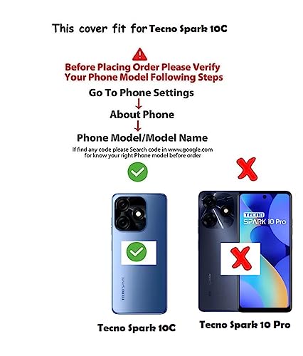 Image of COVERBLACK Rubber Silicone Back Cover for Tecno Spark 10c - Transparent