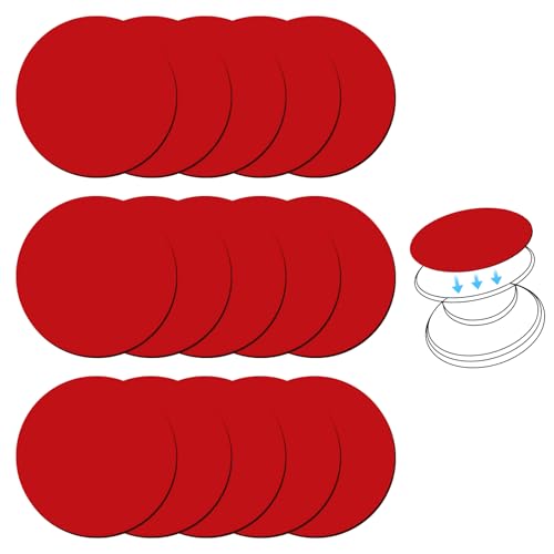 15Pcs Double Sided Sticky Pads,Pop Socket Sticker,Round Double-Sided Adhesive Pads for Phone,Circle Double Sided Pad Gule for Dashboard/Windshield Suction Cup Phone Holder,35mm/1.38 for Home Car Deco