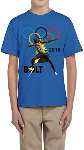 Hot Hyql Usain Bolt Olympic Champion Unisex Teen T-Shirts For Boys / Girls