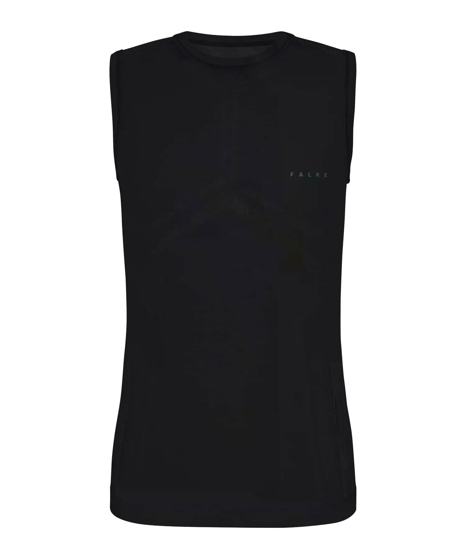 FALKE Mężczyźni Warstwa podstawowa (góra) Wool-Tech Light M S/l Sh wełna materiał funkcjonalny regulujące klimat 1 Sztuka, Czarny Black 3000, S