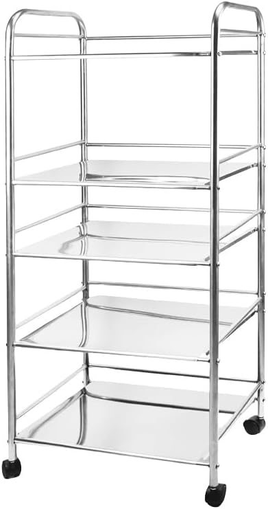 キッチンラック キッチンワゴン ワゴン ステンレス キャスター付き 収納ラック 高さ調整可能 高耐荷重 錆びにくい スチールラック