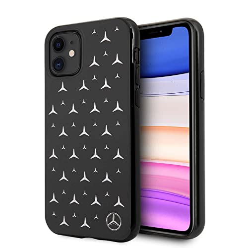 Mercedes Coque Mehcn61espbk iPhone 11 6,1" Czarny/Preto Hardcase Prateado Stars Pattern