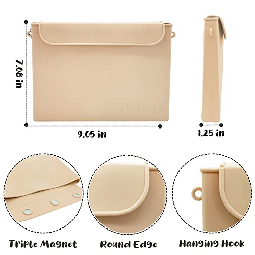 Coksdupid Silicone Makeup Bag, Soft And Comfortable Silicone Toiletry Bag, Fashion Travel Cosmetic Bag  For Women And Girls  (Khaki) #TOP2