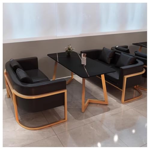 Commercial U-Shaped Leather Booth Seating Set