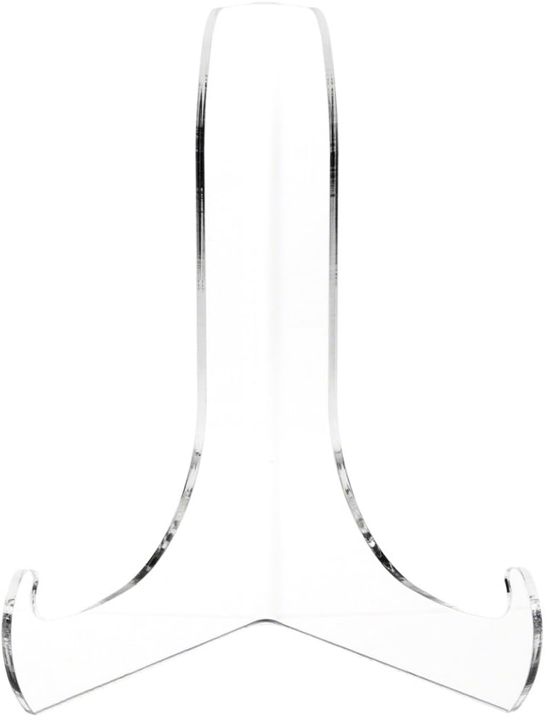 Plymor Clear Acrylic 60-Degree Angle Easel with Shallow Support Ledges, 6" H x 4.5" W x 3.5" D (3 Pack)