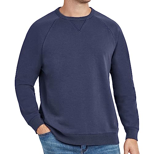 Member's Mark Men's French Terry Crewneck (as1, Alpha, xx_l, Regular, Regular, Standard, Blue Cove, XXL)