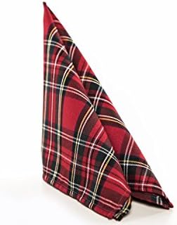 Texpot Serviette 30 x 30 cm in tartan red tartan chequered made from 100% polyester
