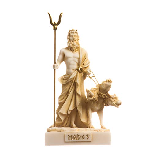 BeautifulGreekStatues Pluton Hadès Seigneur des Enfers Statue Grecque Figurine Morte Ton Or 14cm Cover