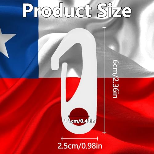 ZEACCT 15 Stück Nylon-Fahnenmast-Karabinerhaken, Nylon Fahnenmastklammer, Karabinerhaken, Fahne Karabinerhaken, Nylon-Flaggenklammern, Fahne mit Seil am Fahnenmast Befestigen – Bild 3