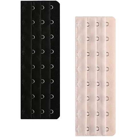 Cxapnstou Corset Extender 8 Hooks Bra Extender for Plus Size Pack of 2 Black&Light Beige Cover