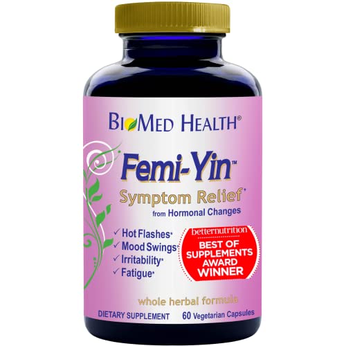 Biomed Health Femi-Yin Symptom Relief 60Ct - Menopause Supplements For Women, Multi-Symptom Relief For Hormonal Changes, Hot Flash Relief, Night Sweats, Vaginal Dryness #TOP2