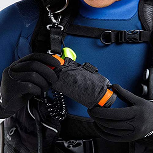 Bouée de plongée orange de 120 cm avec marqueur de surface gonflable pour la sécurité en apnée - 2