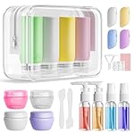Muslish 21 Pack Leak Proof Silicone Travel Bottles Set, TSA Approved Containers for Toiletries, Travel Size Accessories and Shampoo Conditioner Bottles with Toiletry Bag (BPA Free)