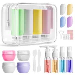 Muslish 21 Pack Leak Proof Silicone Travel Bottles...
