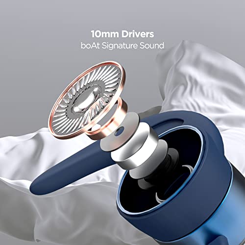 Image of Boat Rockerz 255 Pro in Ear Bluetooth Neckband with Upto 10 Hours Playback, ASAP Charge, IPX5, Signature Sound & Integrated Controls(Navy Blue)