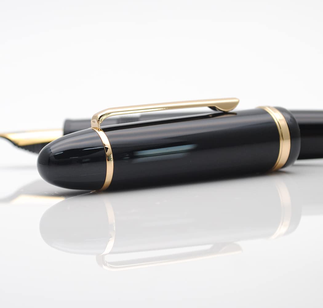 JINHAO X159 Resin Fountain Pen with Ink Converter (Extra Fine Nib, Gold Clip-Black) - Image 4