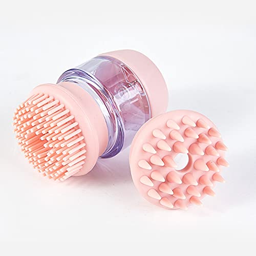 Brosse peigne pour chien - Peigne en silicone ultra doux pour le bain et le massage pour animaux domestiques pour chiens, chats, lapins avec poils mi-longs (rose) Cover