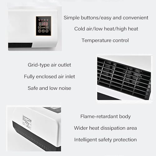 Calefactor Eléctrico de Pared con Control Remoto y Temporizador miniatura 3