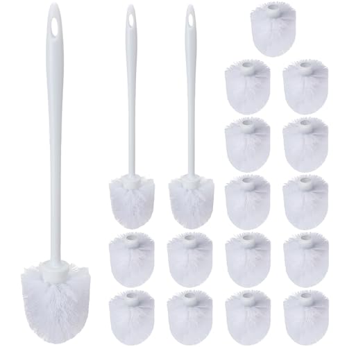 Image of Tioncy 21 Pcs 14.2 Inch Toilet Brush Commercial Heavy Duty Toilet Bowl Cleaning Scrub Long Scrubber for Bathroom Cleaning Supplies