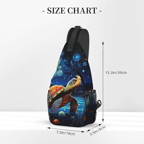 Mochila Sling Star Turtle para mujeres y hombres, ligera y ajustable miniatura 3