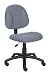 Boss Office Products B315-BE Perfect Posture Delux Fabric Task Chair without Arms in Blue