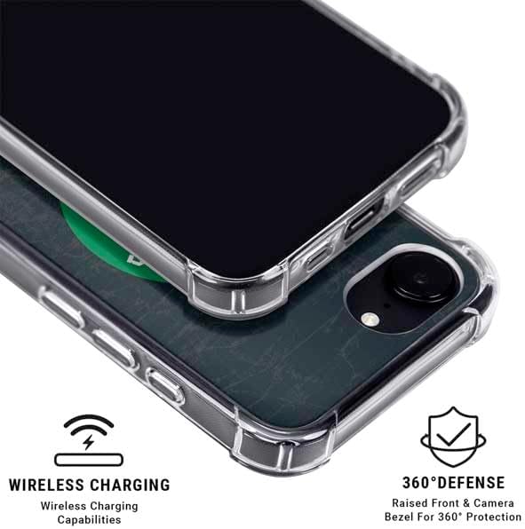 Skinit Clear Phone Case Compatible with iPhone 16e - Officially Licensed NBA Boston Celtics Black Secondary Logo Design