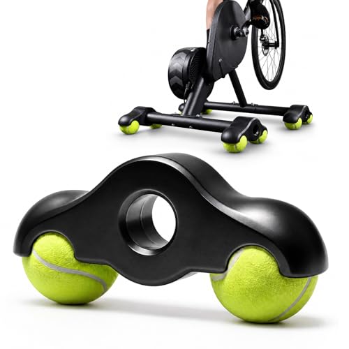 Pies de placa basculante, portátil Wippplatten Trainer,adaptador de pies basculante para bicicleta en el interior,Placas mecedoras con 2 bolas de tenis,Tennisballfüße für Wahoo Kickr Core 2 Roller