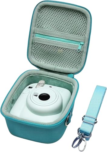 XANAD Instax Mini Tasche für Mini13 Mini 12 Mini11 Sofortbildkamera für Festival Reisen und Mädelsabend Netzfach für Film und Zubehör grün