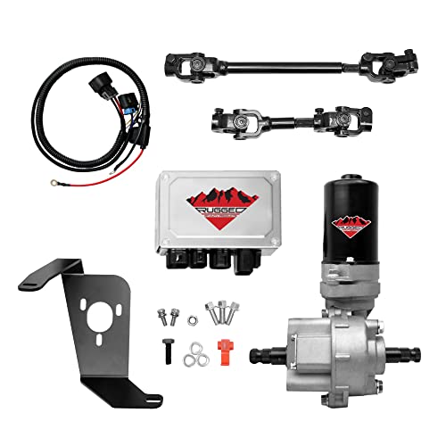 Rugged Kit de dirección asistida eléctrica Delantera para Polaris Ranger 400/500/800, es un Sistema de atornillado, se deshace de la dirección de empujón de la Rueda al navegar por terrenos difíciles