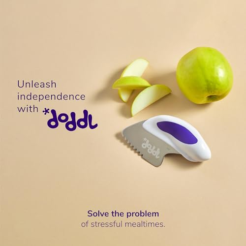Foto von doddl 3-teiliges Messer-, Löffel- und Gabelset – Kleinkinderbesteck in wenigen Minuten erlernen, Kleinkinderbesteck ab 1 Jahr, Baby-geleitete Abstillhilfen, Magenta
