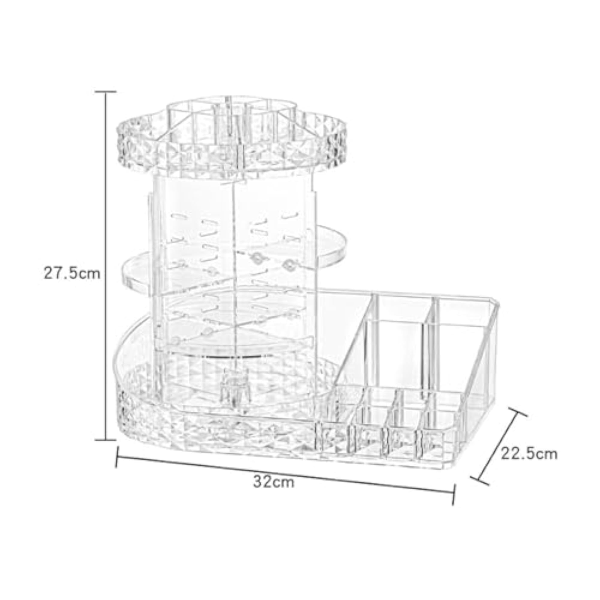 360° Smooth Rotation Vanity Rack Bathroom Organizer
