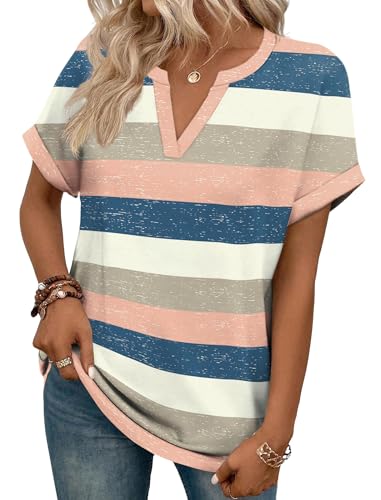 Image of WIHOLL Womens Blouses Spring Tops Short Sleeve Shirts Dressy Casual Summer Vacation Fashion Clothing 2026