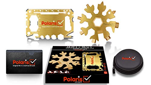64 In 1 Combo Wallet Multitool Set, 46 in 1 Credit Card Multitool & 18 in 1 Snowflake Multitool, Wallet Multitool/Screwdriver/Bottle Opener/Cutter/Glass breaker/Travel Camping Adventure Multitool Card