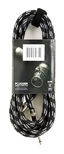Plugger, câble Tweed guitare instrument Jack mâle mono coudé 6,35mm / Jack mâle mono droit 6,35mm. Pour ampli, basse, guitare, enceinte et autres. Longueur 3 mètres. Qualité Professionnelle. - Image 4