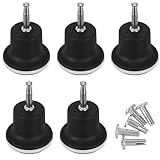 COHEALI 5 Piezas Patas Fijas para Silla Oficina Protectoras Antideslizantes con Tapa Metálica Resistentes para Suelos Alfombra y Baldosa