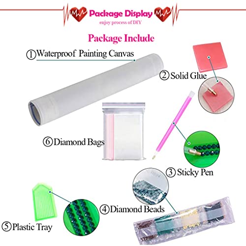 Diamond Painting Kits For Adults, 6 Packs 5D Diy Diamond Art Kits Halloween Full Drill Diamond Dotz For Gift Wall Decor Gem Arts 12X16 Inch #TOP3