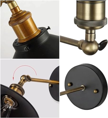 Lámpara de pared industrial de brazo ajustable para dirigir la luz exacta en tu oficina 4