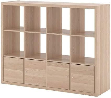 Amazon Kallax カラックス シェルフユニット インサート4個付き ホワイトステインオーク調 292 7 57 Ikea イケア オープンシェルフ ラック
