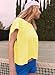 Womens Oversized Tshirts Workout Batwing Sleeve Gym Shirts Boat Neck Slouchy Tees Open Back Athletic Top Deep Yellow L