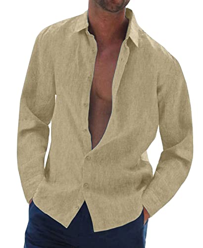 Camisa Lino Hombre Manga Corta Casual Hawaiana Playa [u]new | Meses Sin Interés