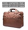seyfocnia Sac en cuir pour ordinateur portable, sac à main pour homme 15,6 pouces 17,3 pouces Messenger mallette d'affaires sacoche ordinateur sac à main sac à bandoulière, [H]marron, 15.6 inch, #5