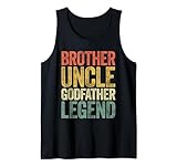 Photo Gallery uomo maglietta per la festa del papà con scritta "brother uncle godfather legend canotta Photo Gallery uomo maglietta per la festa del papà con scritta "brother uncle godfather legend canotta