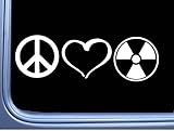 Peace Love Xray Symbols M357 8 inch Sticker Decal tech cast Radiation