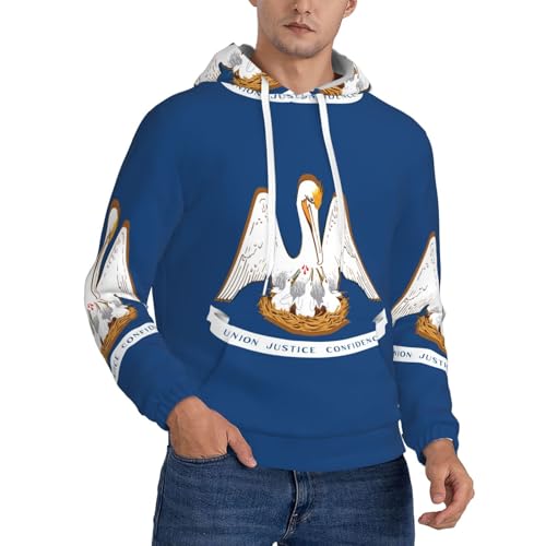 Sweat à capuche Louisiane homme EdWal en polyester doux contre le froid