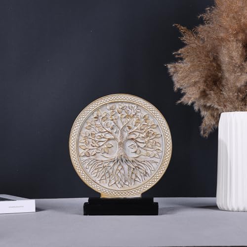Estatua Decorativa Circular Árbol de la Vida de Resina miniatura 2