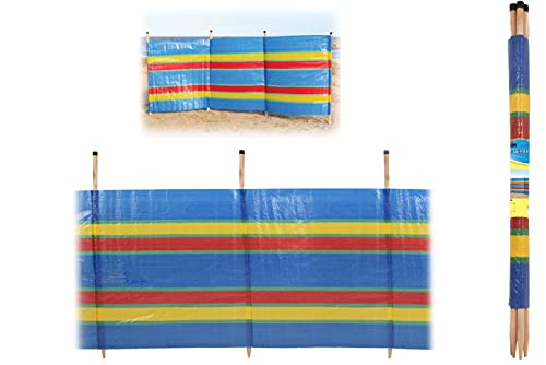 Nalu 4 Pole Windbreaker (210cm) - Printed Windbreak for Beach Outdoor Camping Garden