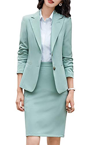 SUSIELADY Women's Two Piece Solid Blzer Set Work Pant Suit for Women Casual Office Suits Sets and Pant Suits