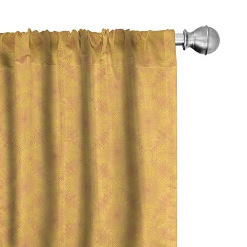 Ambesonne Batik Curtains, Contemporary Style Traditional Mandala Yoga Hippie Pattern, Window Treatments 2 Panel Set for Living Room Bedroom, Pair of - 28" x 95", Dark Peach