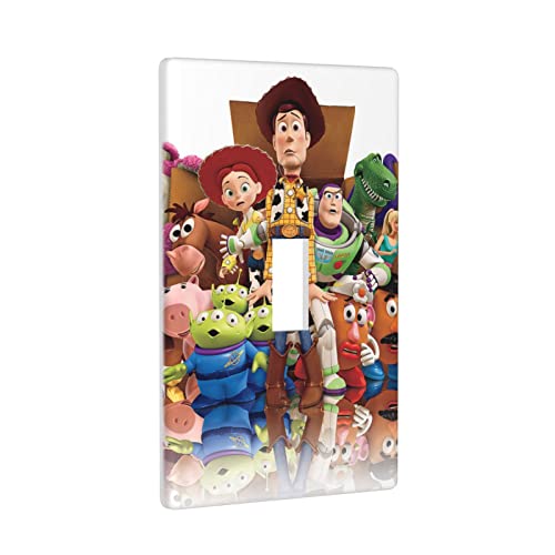 Anime Light Switch Cover Decorative Switch Plate Cartoon Wall Plate Cover For Kids Boys Girls Single Toggle Standard Size 4.50" X 2.76" 1 Gang #TOP1